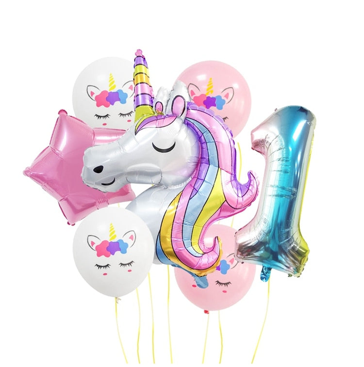 Unicorn Balloons Garland Arch Kit Confetti Latex Wedding Birthday Party Decoration Kids Baby Shower Girl Decor Ballon Inflatable Decorations