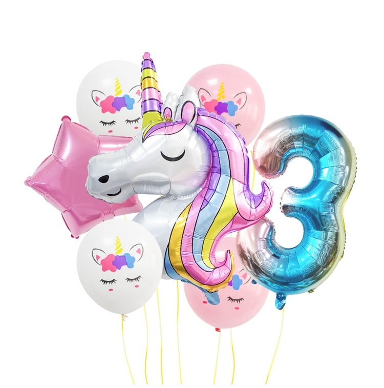 Unicorn Balloons Garland Arch Kit Confetti Latex Wedding Birthday Party Decoration Kids Baby Shower Girl Decor Ballon Inflatable Decorations