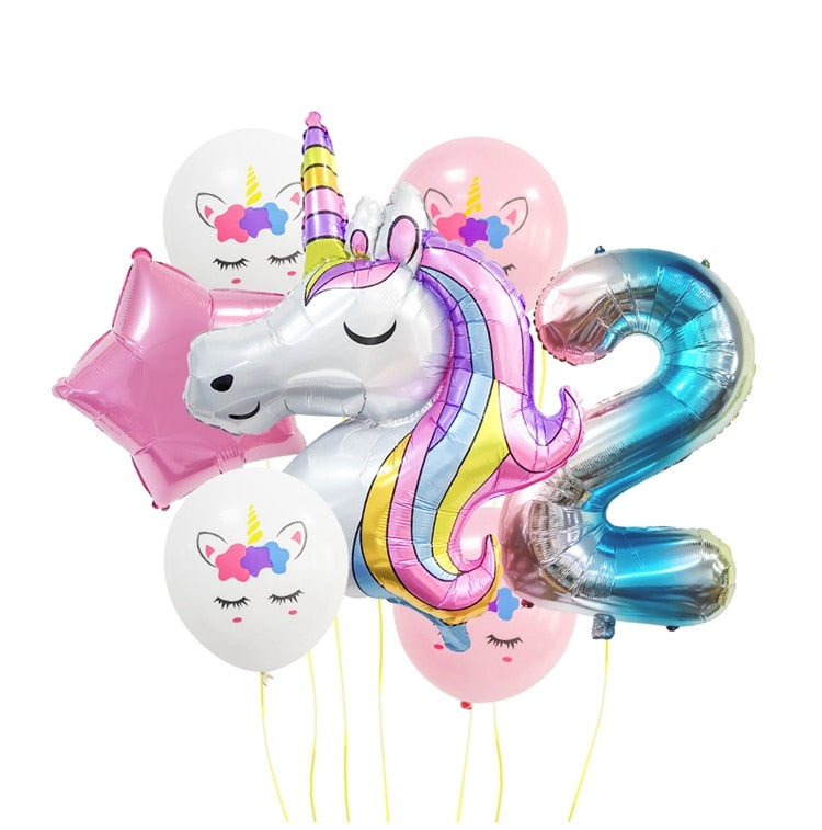 Unicorn Balloons Garland Arch Kit Confetti Latex Wedding Birthday Party Decoration Kids Baby Shower Girl Decor Ballon Inflatable Decorations