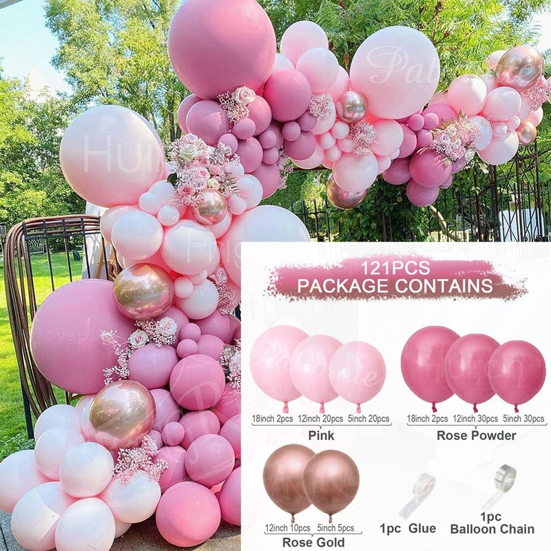 Purple Pink Balloons Garland Arch Kit Macaroon Latex Ballons Wedding Birthday Party Decor Kids Adult Girl Baby Shower Ballon Inflatable Decorations