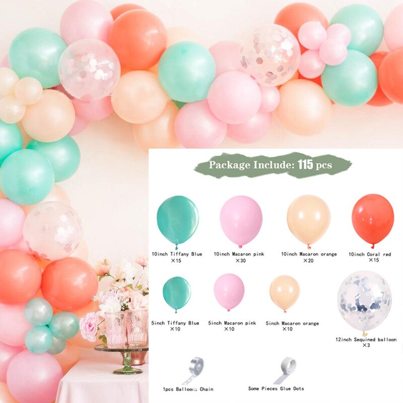 Sweet Birthday Party Decoration Balloon Garland Arch Kit Pink Blue Girls Baby Shower Wedding Supplies Inflatable Decorations