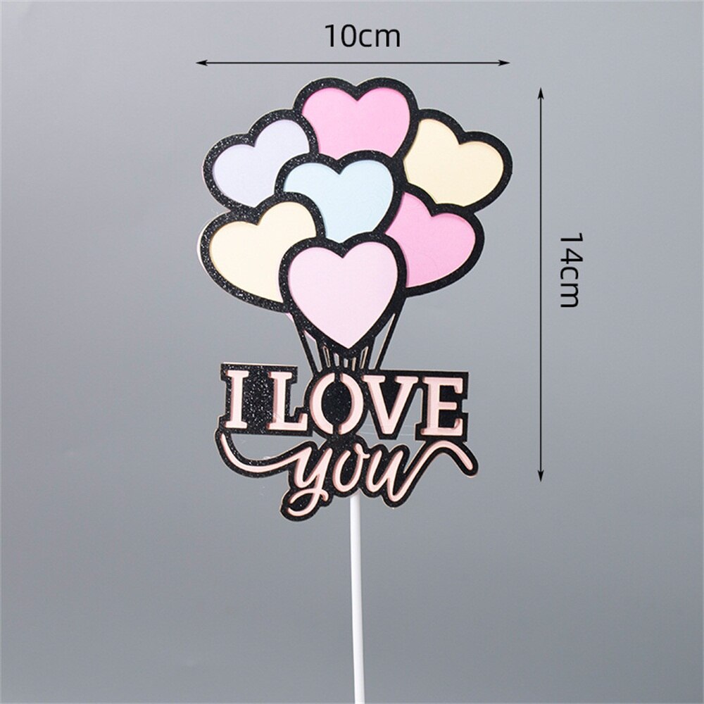 Multi Size Valentines Day Party Love Cake Toppers Mr&Mrs Letter Wedding Decorations Anniversary Gifts Decors 