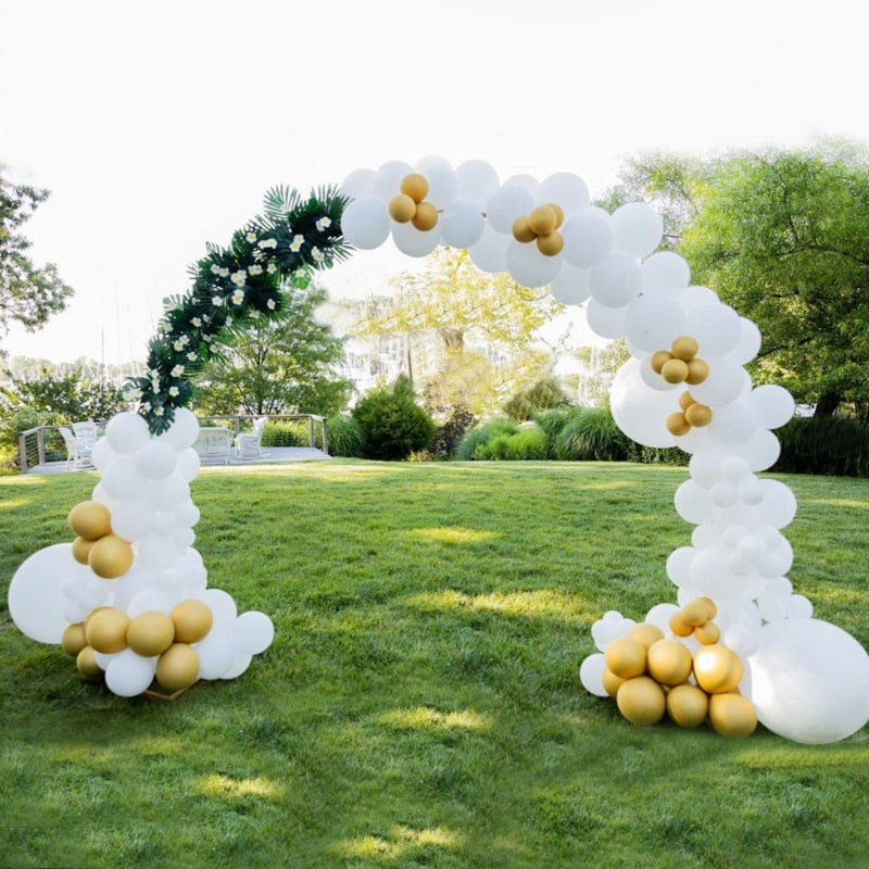 Pcs Macaron Balloons Arch Set White Gold Balloon Garland Baby Baptism Shower wedding Birthday Party Decoration Inflatable Decorations