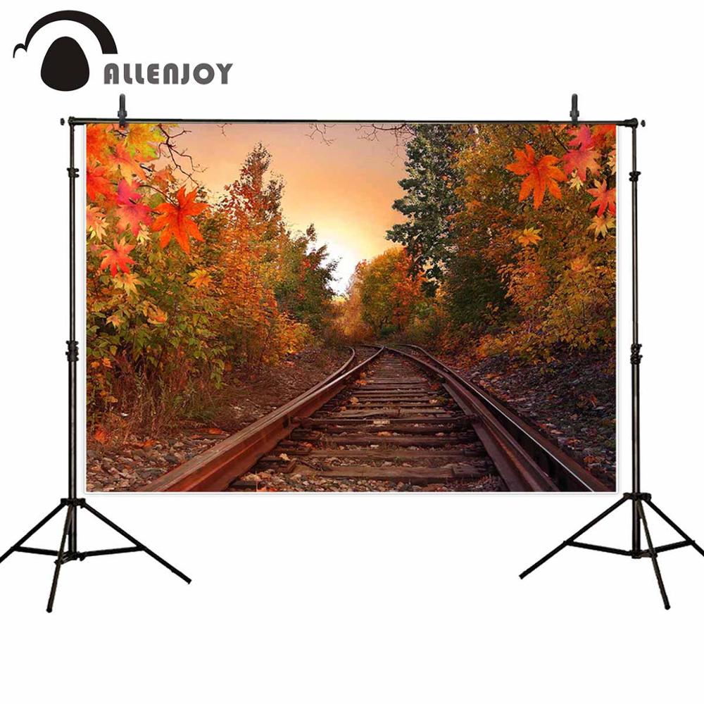 background photography Autumn leaves track sunshine backdrop photographer photocall photo studio photozone 