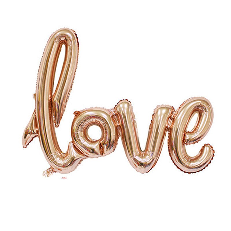 Ligatures LOVE Letter Foil Balloon Anniversary Wedding Valentines Day Party Decoration Love Balls Party Supplies PartyDecorHQ