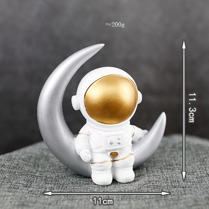 Heart Astronaut Series Cake Topper Planet Rocket astronaut Baby Kid Boy One year old Birthday Happy Cakes Baking Decoration 