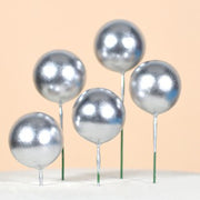 5pcs 2cm silver ball