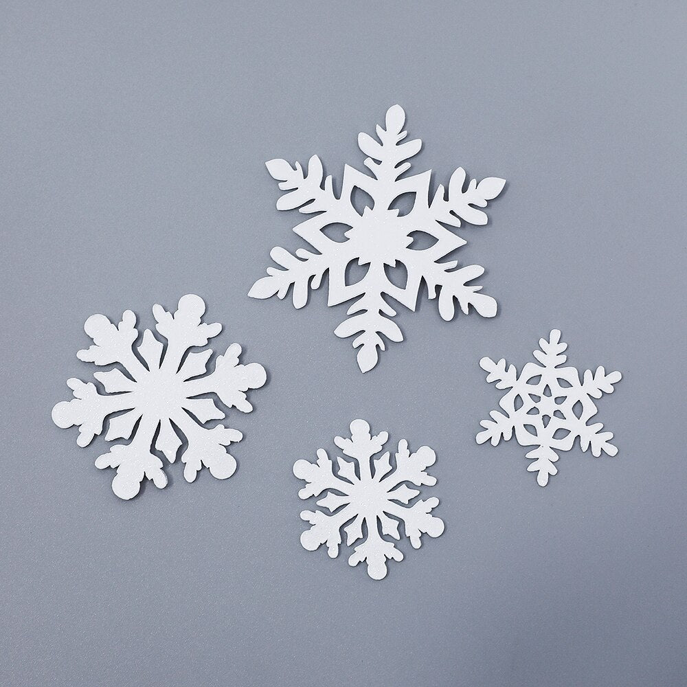 Pcs Acrylic Christmas Snowflake Cake Toppers Ice Princess Cupcake Kids Happy Birthday Party Decorations Xmas 