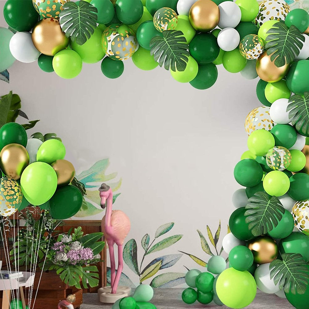 PCS Green Forest Theme Birthday Baby Shower Party Decoration Latex Balloons Arch Set Confetti Inflatable Decorations