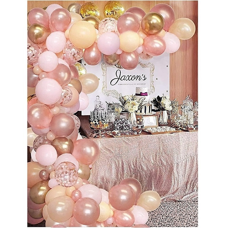 pcs Rose Gold Baby Shower Party Decoration Balloon Garland Arch Kit Girl Women Wedding Birthday Supplies Inflatable Decorations