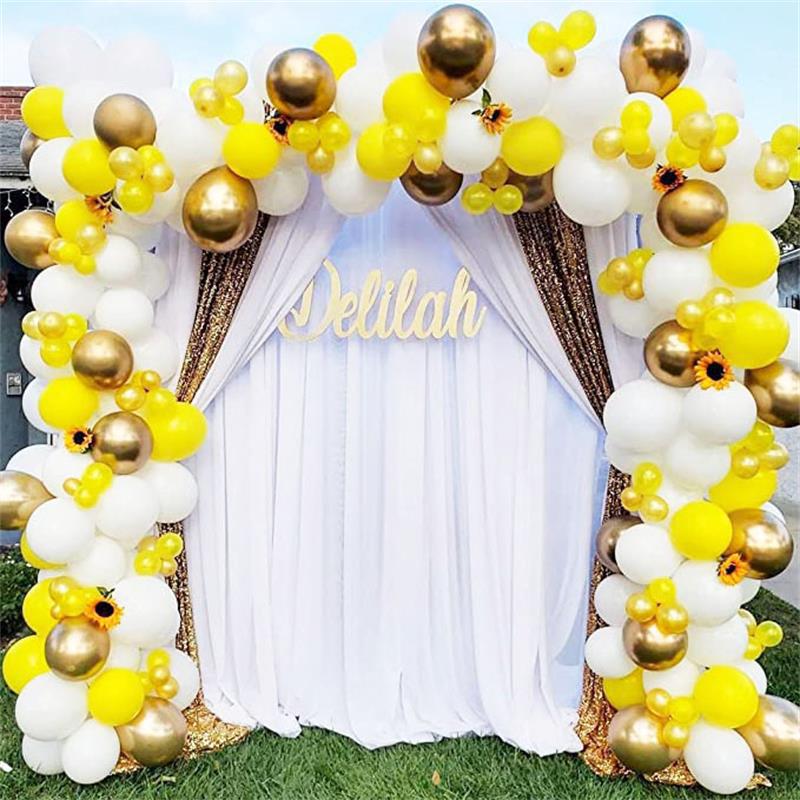 Fall Sunflower Theme Party Decoration Pcs Yellow Latex Balloon Garland Arch Kit Baby Shower Birthday Wedding Inflatable Decorations