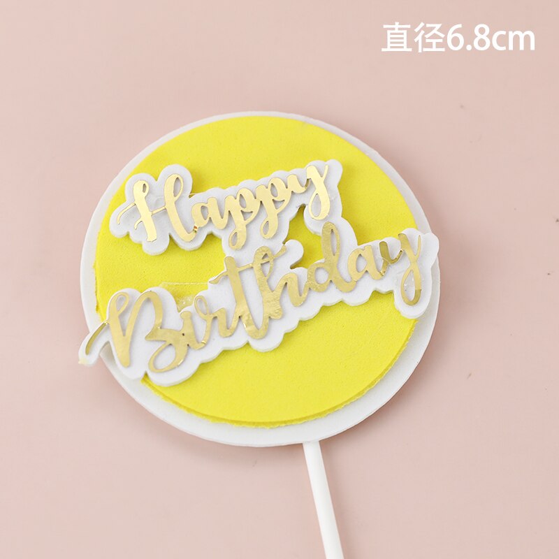 Pink Cartoon Girls Happy Birthday Cake Decoration Kid Baby Party Celebrate Lovely Gifts Dessert Topper Supplies 