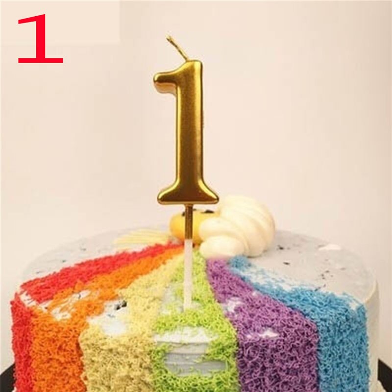 Birthday Candles Gold Kids Decoration Tools Cake Party Supplies 