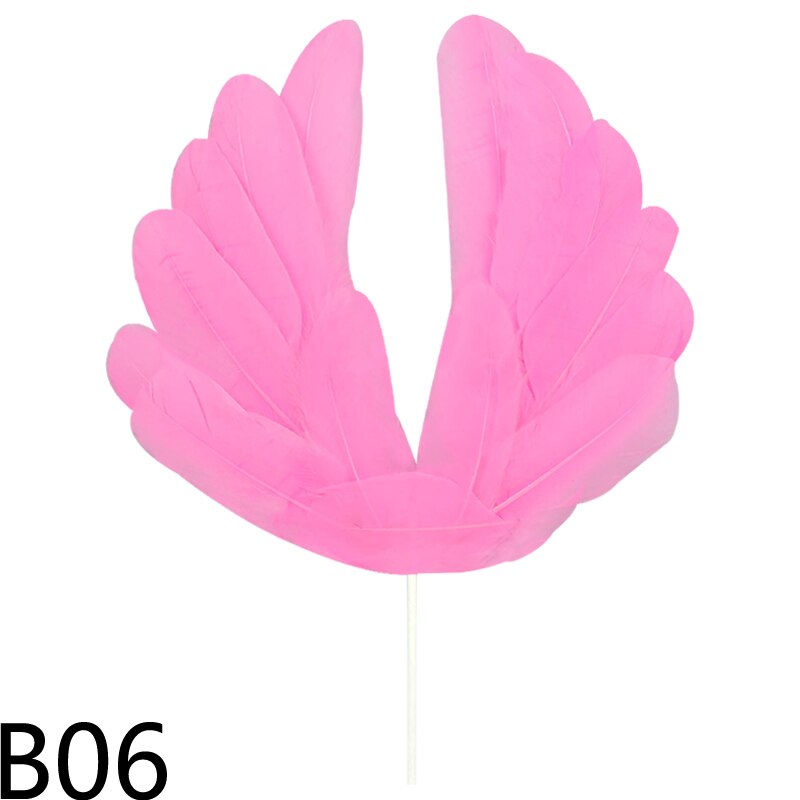 Pc Angel Feather Wing Cake Toppers Baby Shower Wedding Birthday Party Valentine's Day Anniversary Top Decora Supplies 