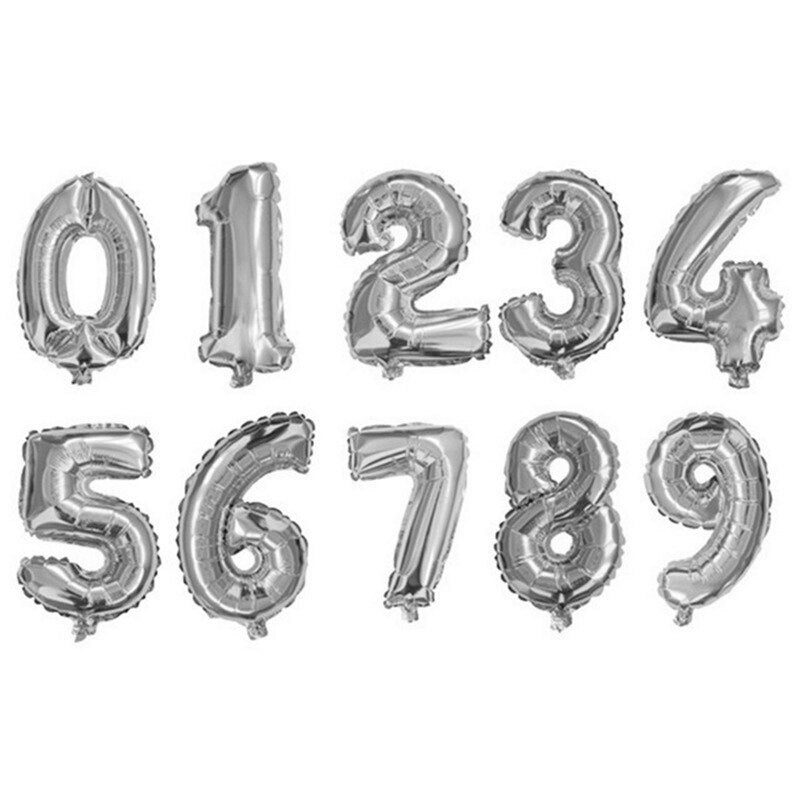 pcs Inch Number Balloon Digit Foil Balloons Wedding Birthday Party Decoration Kids Boy Baby Shower Figures Globos 