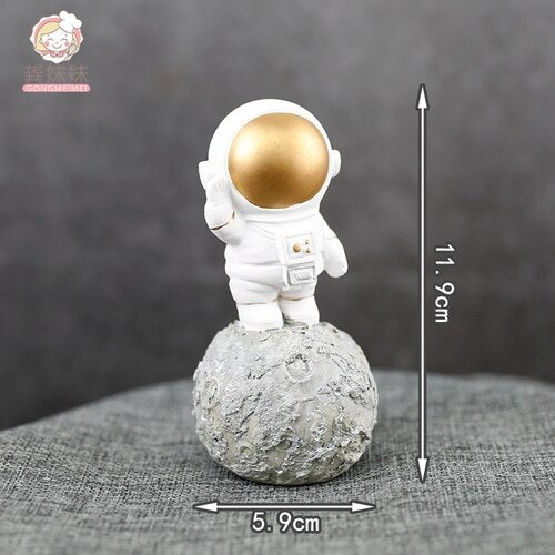 Astronaut Cake Topper Space Universe Planet Series Toppers Outer Birthday Party Dessert Props Festive Decoration 