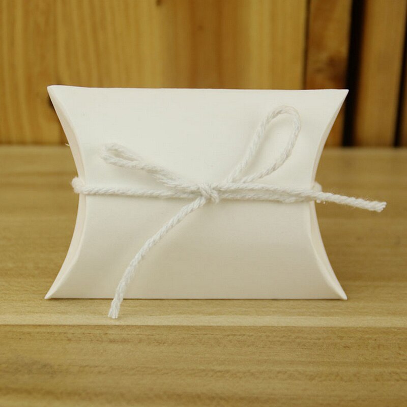 pcs Kraft Paper Gift Box Packaging Pillow Shape Candy Bag DIY Wedding Party Favor Boxes Christmas Supplies 