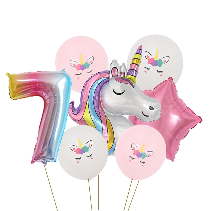 pcs Unicorn Balloon DIY Arch Garland Kit Wedding Baby Shower Girls Birthday Party Supplies Decorations Inflatable