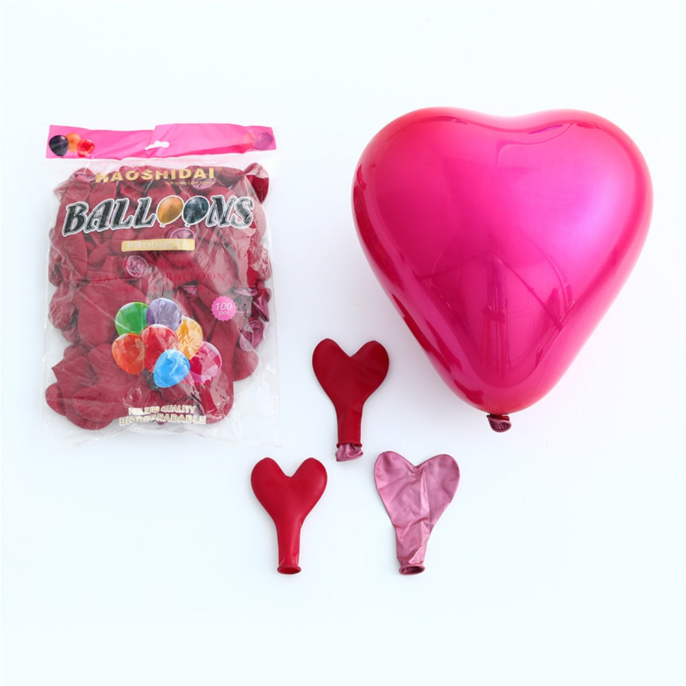 Inch Huge Red Heart Balloons Latex Helium Globos Valentines Day Party Supplies Engagement Anniversary Wedding Decorations 