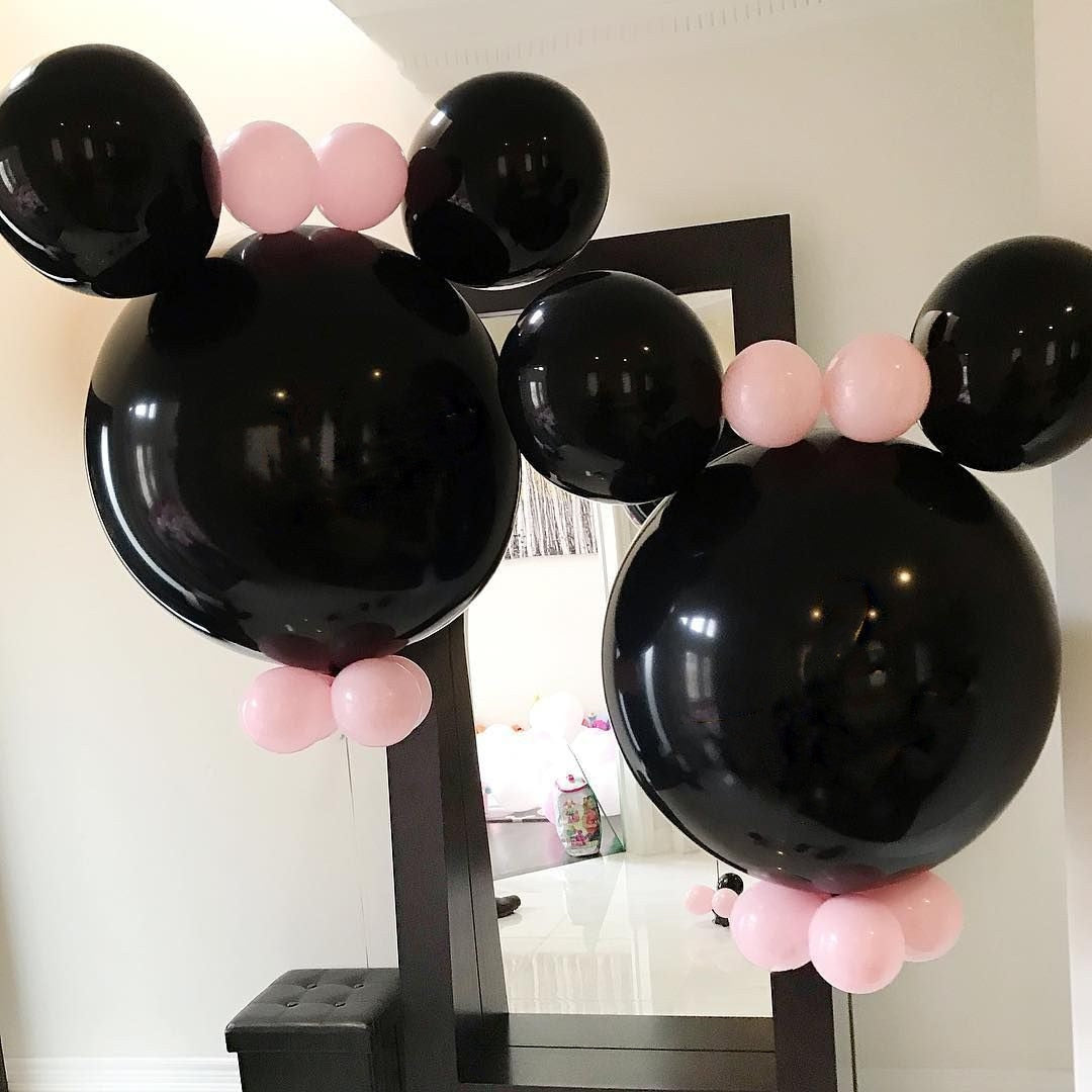 pcs Black Pink Latex Balloon Set Baby Girls Birthday Party DIY Decoration Kids Air Helium Balloons Wedding Globos 