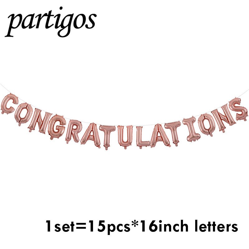 New set inch Congratulations Congrats ballons letters Foil Balloons birthday Party Decor Wedding anniversary graduation decor 