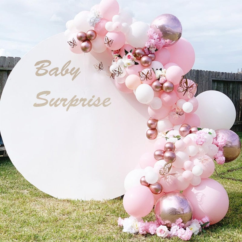 Pcs Balloons Arch Set White Pink Confetti Balloon Garland Wedding Baby Baptism Shower Birthday Party Decoration Inflatable Decorations