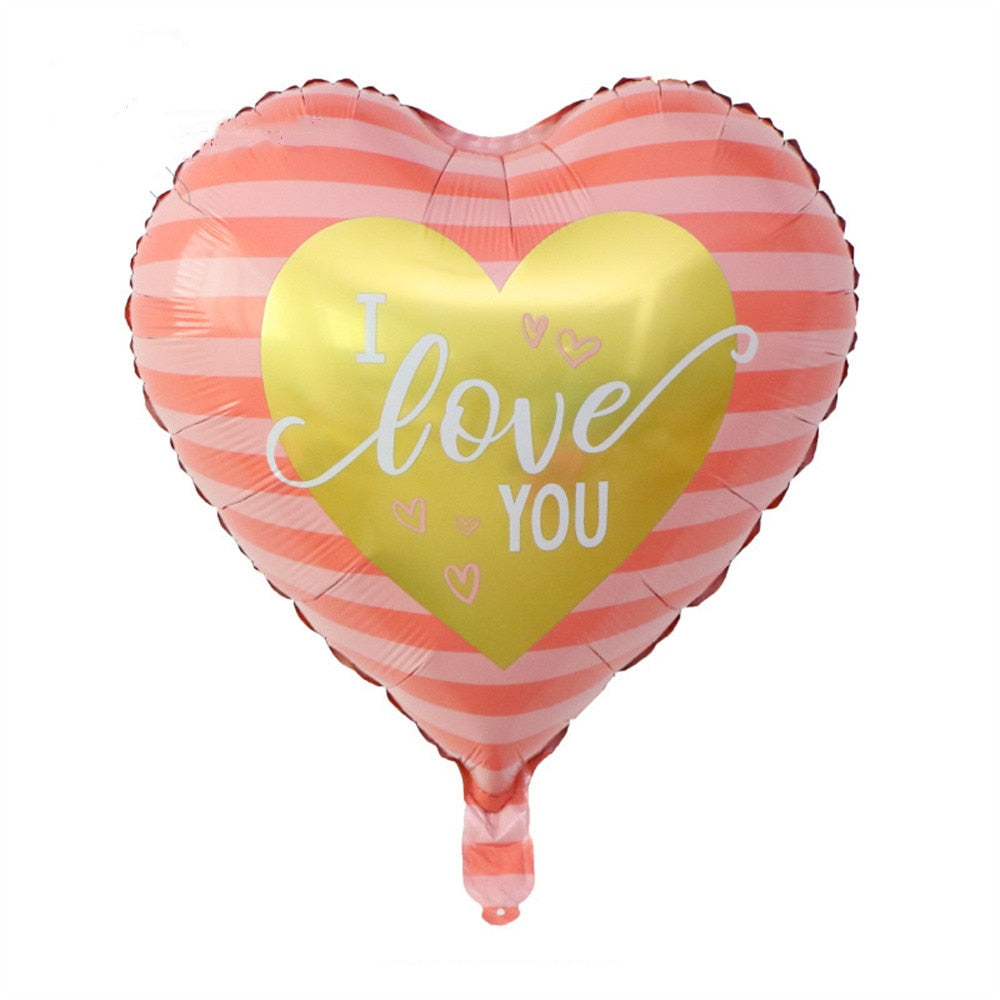 Pcs Inch Love Heart Balloons Wedding Valentines Days Helium Foil Globos Engagement Party Decorations Gifts 