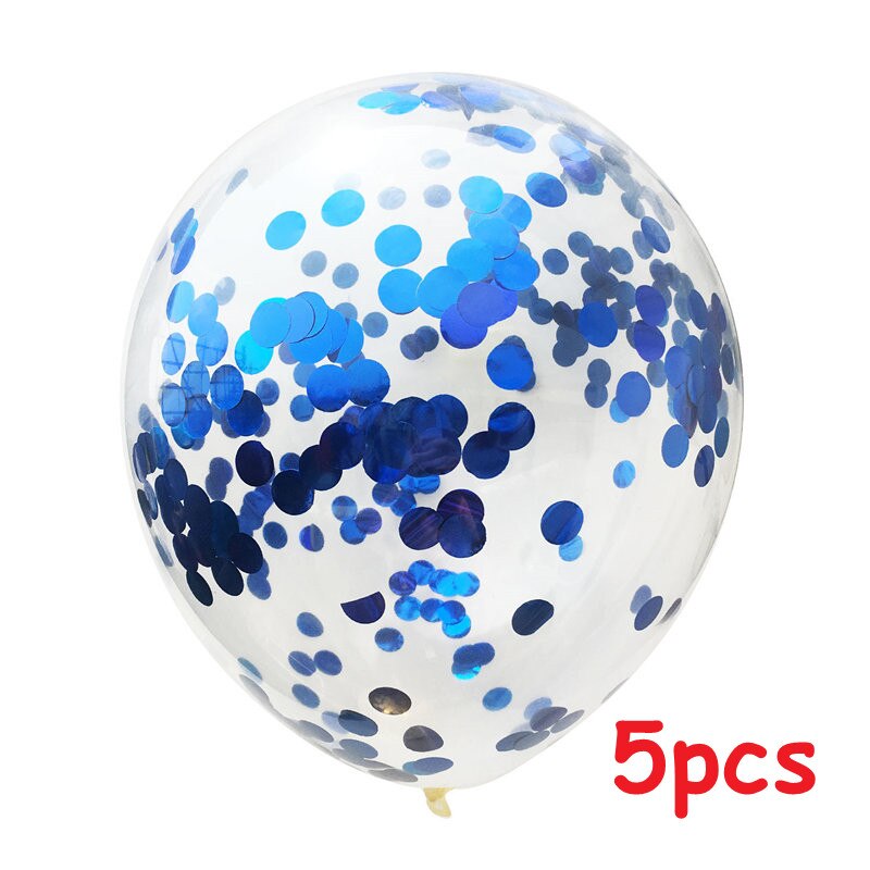 set inch Rose Gold Confetti Balloons Baby Shower Pink Blue Black Happy Birthday Banner Party Decoration kids Balls 