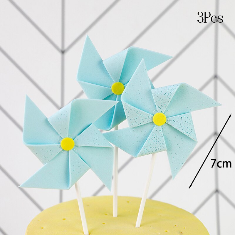 Cake Topper Cute Beautiful Boy Girl Paper Airplane Happy Birthday Decoration Supplies Children Party Dessert Gif 