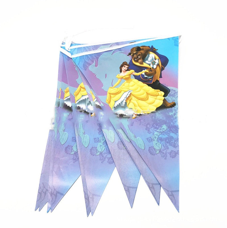 Beauty Beast Birthday Party Supplies Girl Gift Baby Shower Disposable Tableware Plate Napkin Banner Straw Decoration 