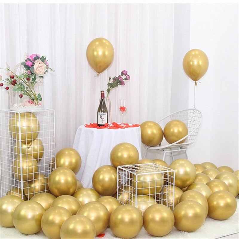 pcs/lot Black Gold Chrome Balloon Garland Arch Kit Wedding Decor Balon Baby Shower Birthday Party Decoration Backgound Globos Inflatable Decorations