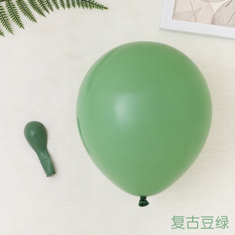 pcs Retro Bean Green Gold Metallic Balloon Garland Arch Kits Baby Shower Globos Birthday Party Decorations Wedding Balloons Inflatable