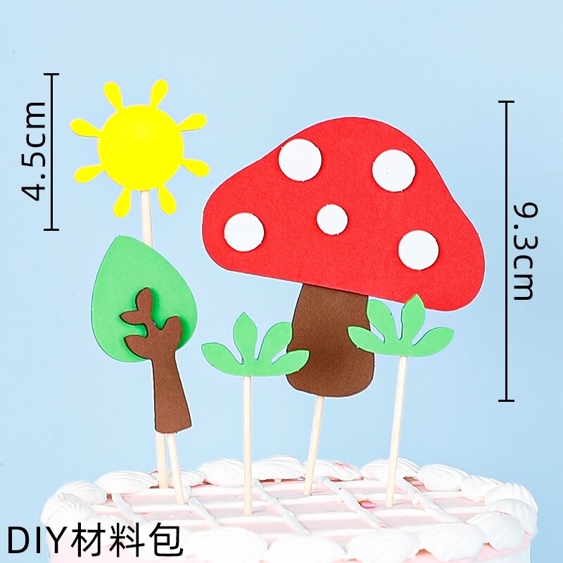 Farm animal snails Cake Topper Rainbow Sun House Kids Happy Birthday Party Cartoon Decoration 