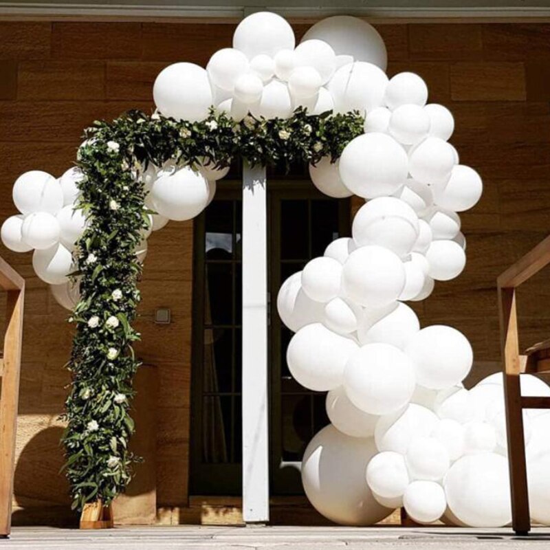 100/50pcs Matte White Latex Balloons Birthday Wedding Party Decorations Air Helium Ballons Kids Baby Shower Gifts Baloons PartyDecorHQ