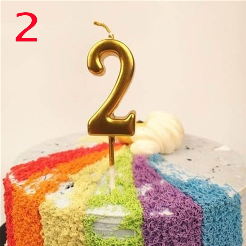 Birthday Candles Gold Kids Decoration Tools Cake Party Supplies 