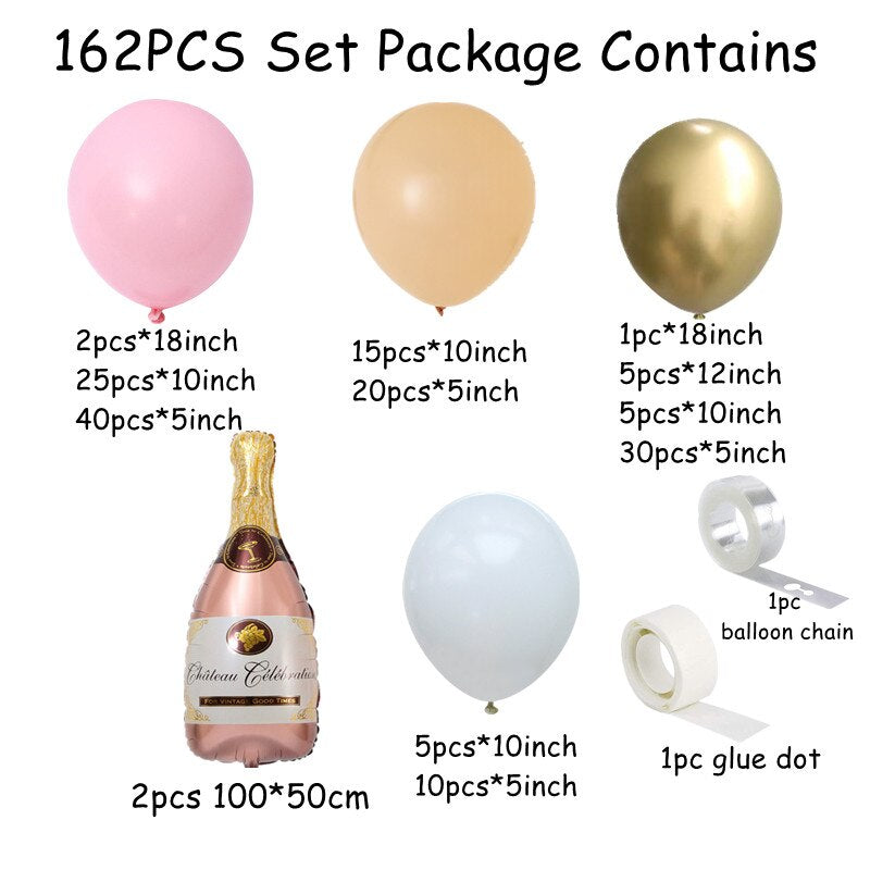 Champagn Rose Gold Botter Balloon Garand Arch Kit Pink Ballons Wedding Birthday Party Backgound Decor Globos Baby Shower 