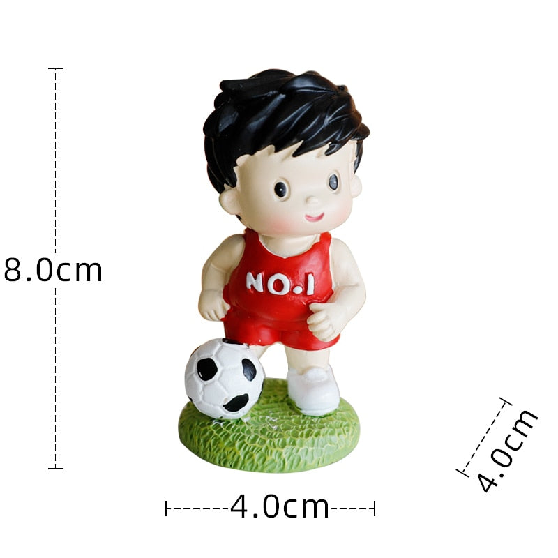 Football Basketball Theme Cupcake Topper Boy Happy Birthday Party Soccer Cake Baking Decoration Supplies 