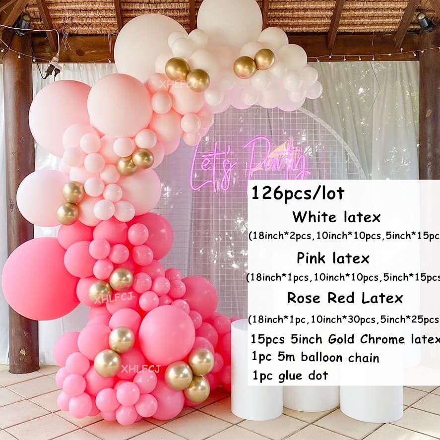 pcs Blue Pink Purple Balloon Garland Arch Kit Butterfly Sticker Wedding Decoration Birthday Party Decor Baby Shower Globos Inflatable Decorations