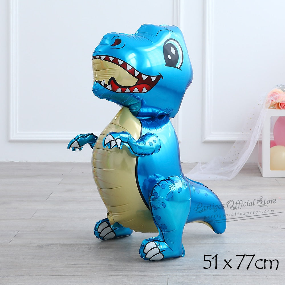 Large 4D Walking Dinosaur Balloons Jurassic Dinosaur Party Supplies Kids Birthdays Decorations Jungle Dragon Foil Globos Toys PartyDecorHQ