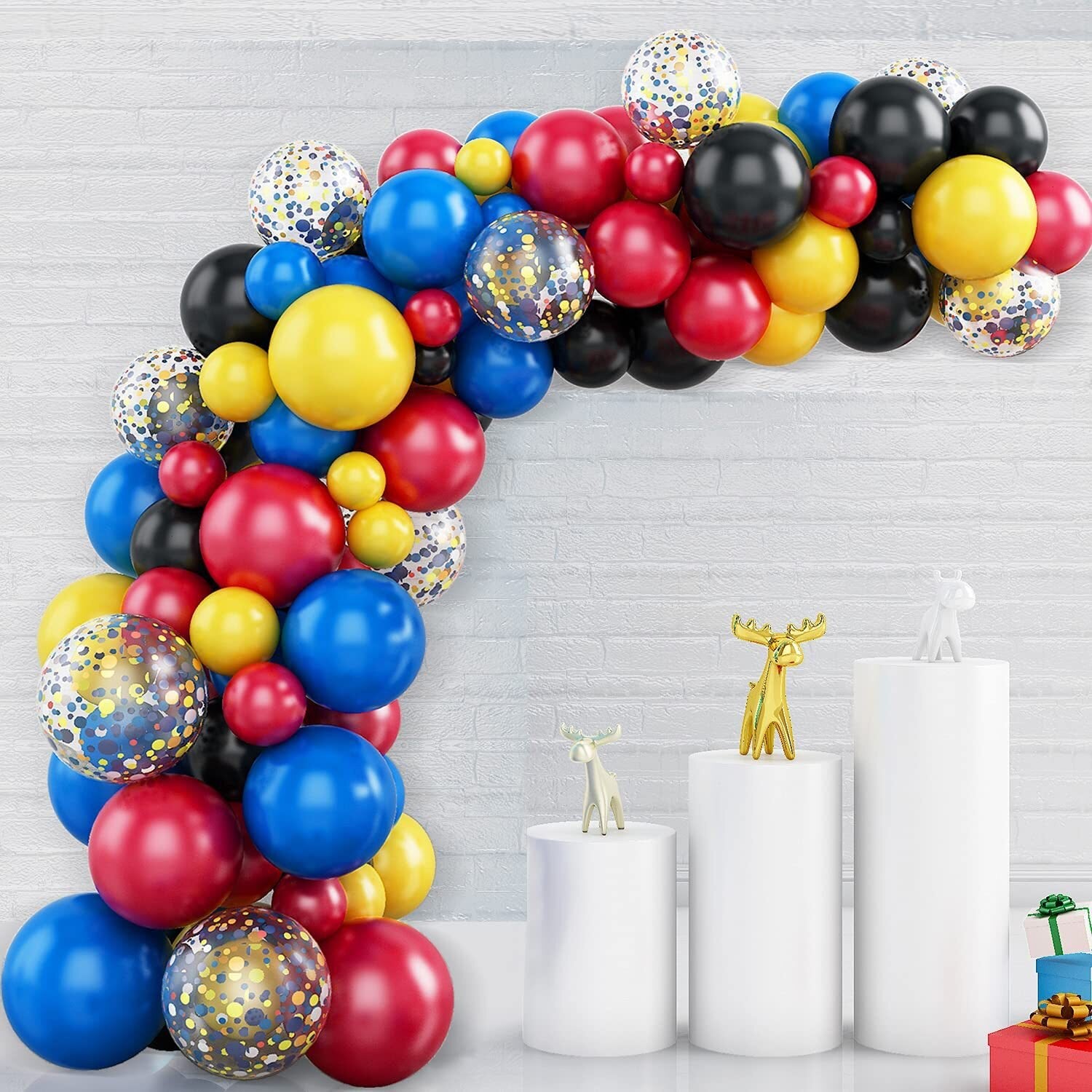 Red Blue Latex Balloons Garland Arch Kit Confetti Boys Girl Birthday Baby Shower Party Decoration Inflatable Decorations