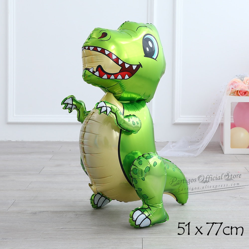 Large 4D Walking Dinosaur Balloons Jurassic Dinosaur Party Supplies Kids Birthdays Decorations Jungle Dragon Foil Globos Toys PartyDecorHQ