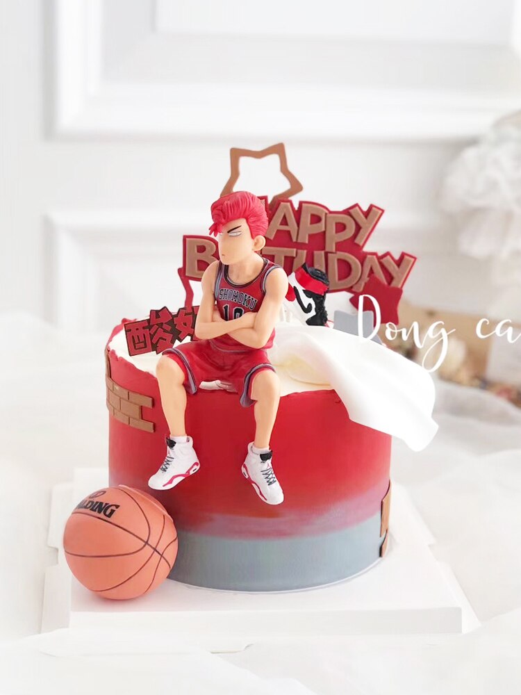 Basketball Theme Happy Birthday Cupcake Topper Cute Sport Fans Cake Boys Party Dessert Decorations Gift 