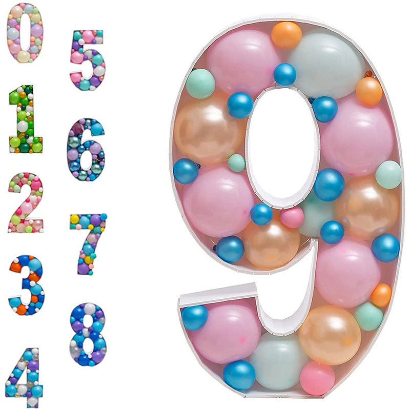 cm Diy Balloons Numbers Mosaic Balloon Filling Alphabet Frames Boys Girls Baby st Birthday Wedding Party Decor 