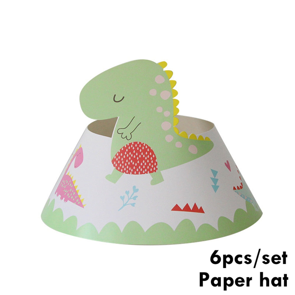 Dinosaur Theme Party Tableware Set Disposable Paper Cup Plate Tablecloth Cake Topper Happy st Birthday Supplies boys 