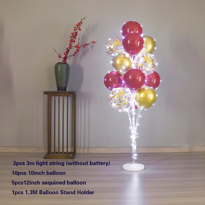 Table Balloons Stand Kit String Light Centerpiece Balloon Birthday Baby Shower Christmas Party Decorations 