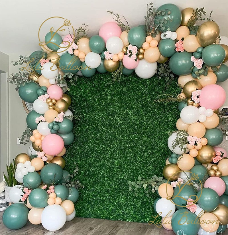 Balloon Arch Garland Kit Pastel pink green Gold Balloons Party Wedding Birthday Baby Shower Decoration Inflatable Decorations