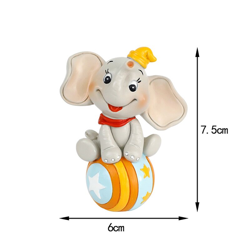 Circus Birthday Decor Cake Topper Clown Elephant Lion Boy Happy Decoration Prince Kid Party Gifts 