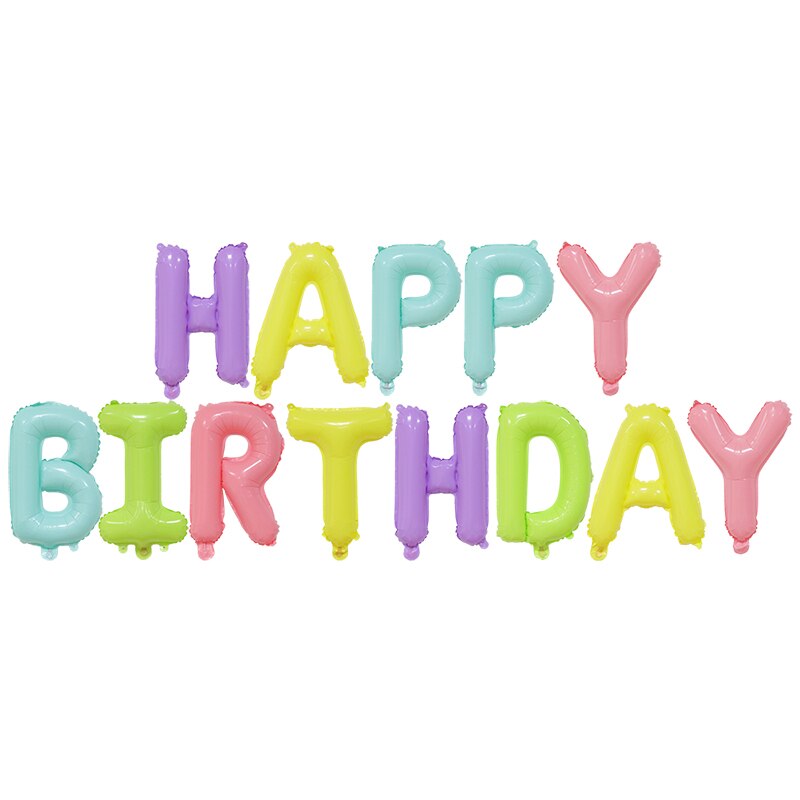 Happy Birthday Banner Mylar Foil Letters Inflatable Party Decor Event Decorations Kids Adults 