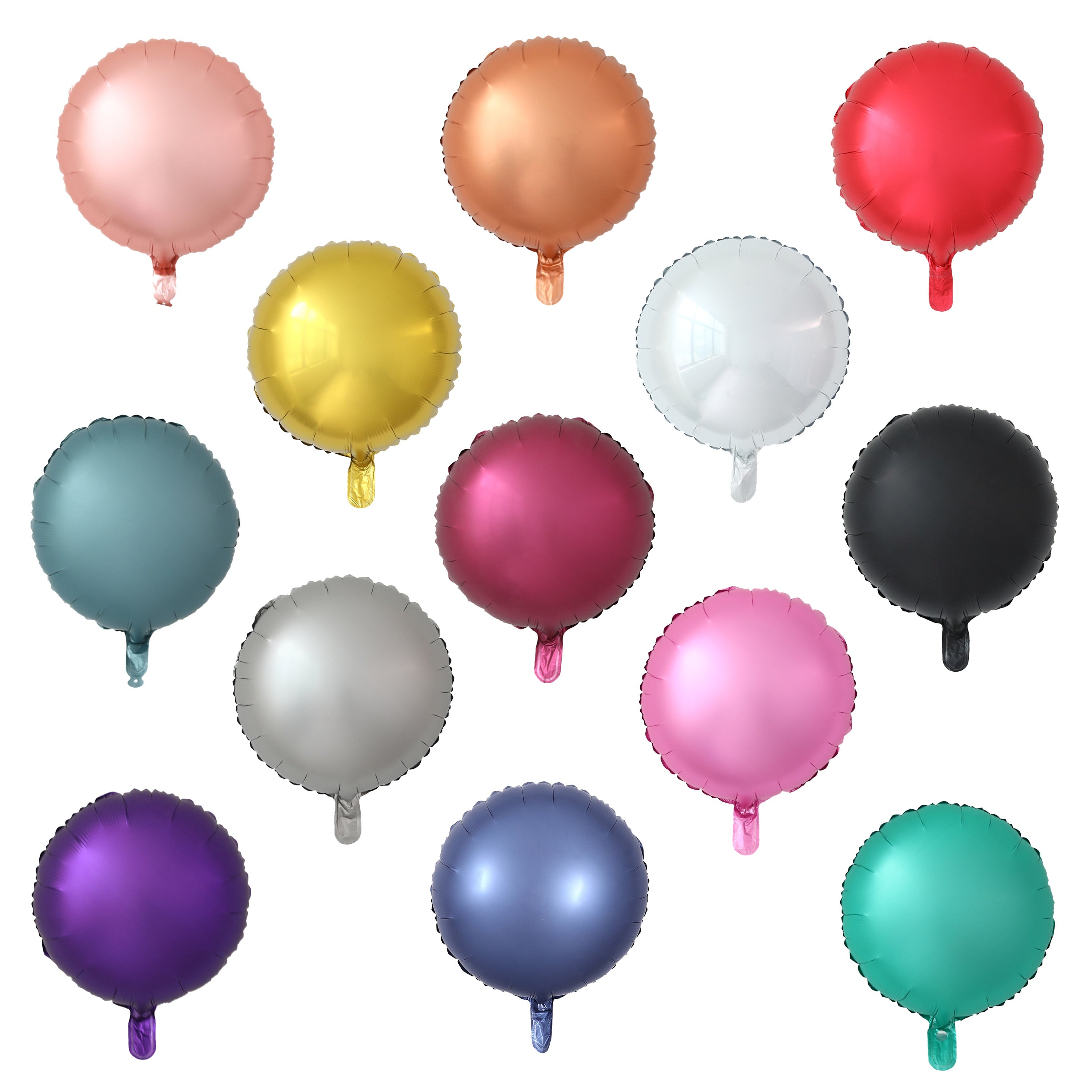 10pcs 18inch Metallic Pure Round  Foil Balloon Wedding Decoration Birthday Party Helium Macaron balloon All Round Palloon Album PartyDecorHQ