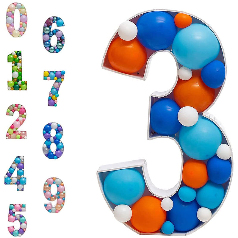 cm Diy Balloons Numbers Mosaic Balloon Filling Alphabet Frames Boys Girls Baby st Birthday Wedding Party Decor 